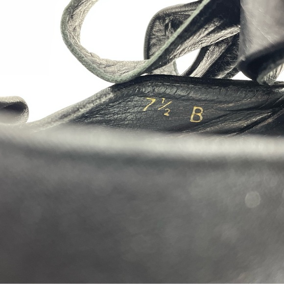 STUART WETIZMAN leather peep toe, ankle wrap heels, size 7.5, made in Spain - Picture 6 of 10